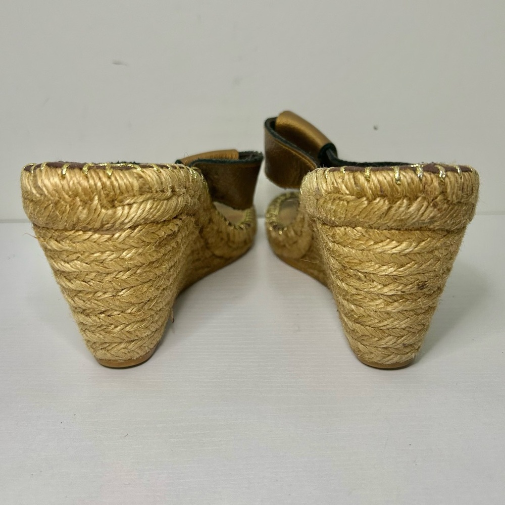 Burberry Espadrille Classic Nova Metallic Wedge Sandal EU 39 US 8.5 - Picture 6 of 16
